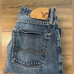 American Eagle Slim Straight Jeans Size 28x30 Note Slight‎ Hem Wear